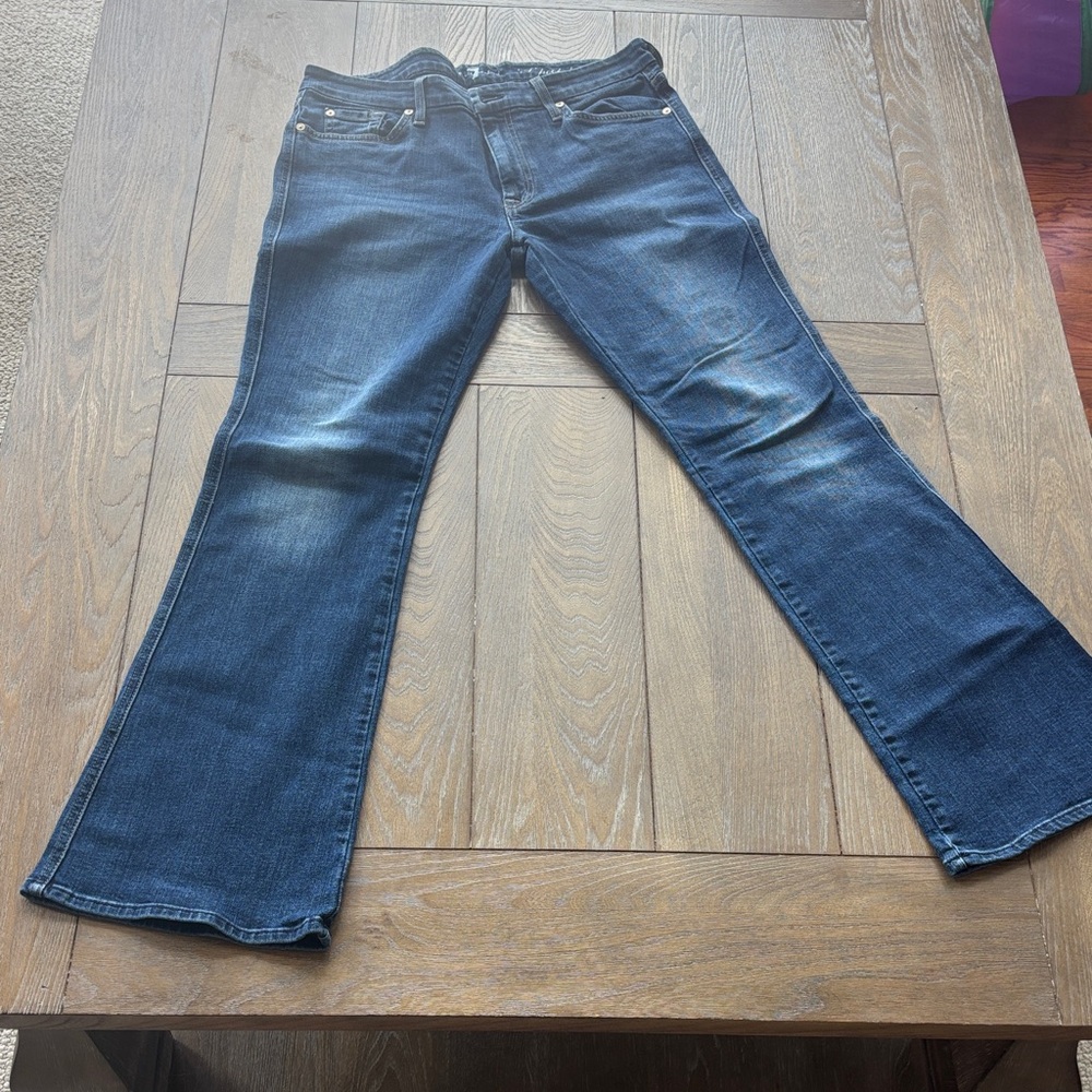 Classic Women's Dark Blue Flare Jeans 30”inseam